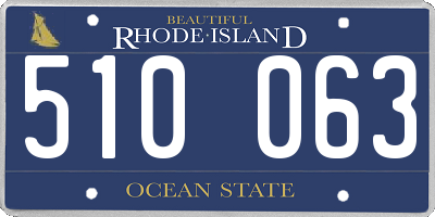 RI license plate 510063