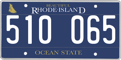 RI license plate 510065