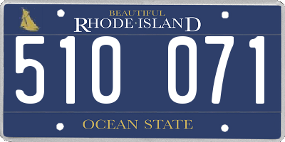 RI license plate 510071