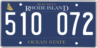 RI license plate 510072