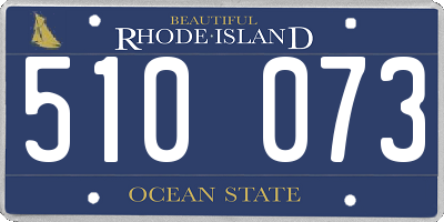 RI license plate 510073