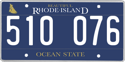 RI license plate 510076