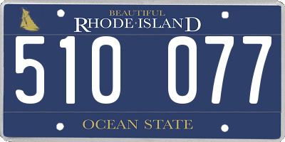 RI license plate 510077