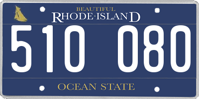 RI license plate 510080