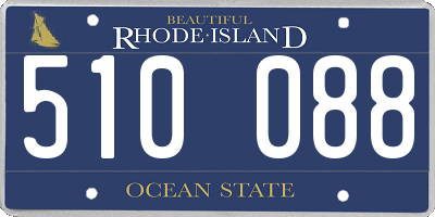 RI license plate 510088