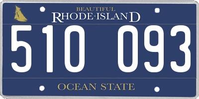 RI license plate 510093