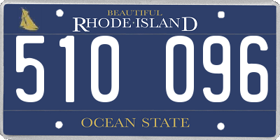 RI license plate 510096
