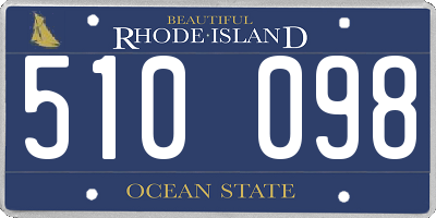 RI license plate 510098