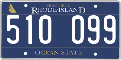 RI license plate 510099