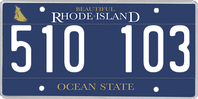 RI license plate 510103