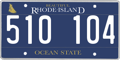 RI license plate 510104