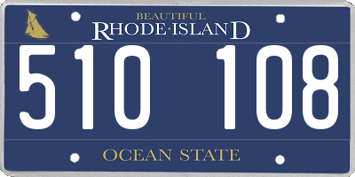 RI license plate 510108