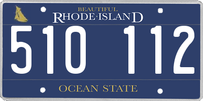 RI license plate 510112
