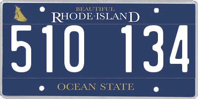 RI license plate 510134