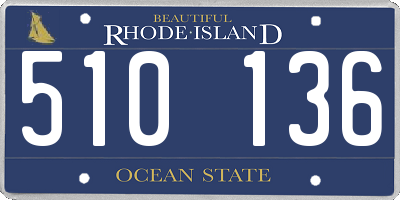 RI license plate 510136