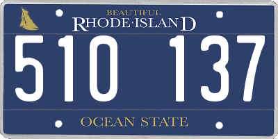 RI license plate 510137