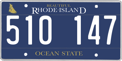 RI license plate 510147