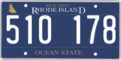 RI license plate 510178