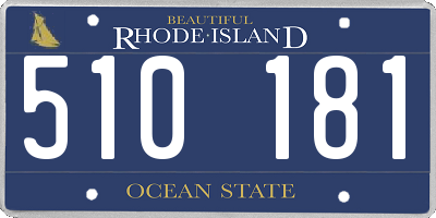 RI license plate 510181