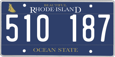 RI license plate 510187