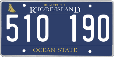 RI license plate 510190