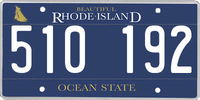RI license plate 510192