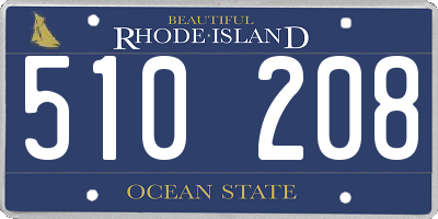 RI license plate 510208