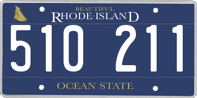 RI license plate 510211