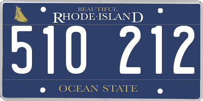 RI license plate 510212
