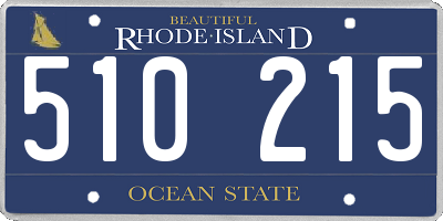 RI license plate 510215