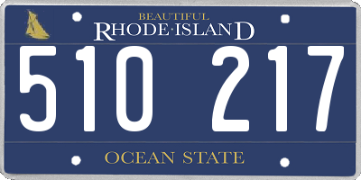 RI license plate 510217