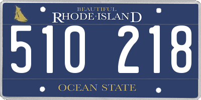 RI license plate 510218