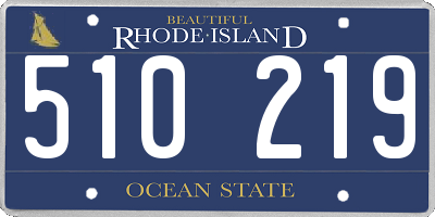 RI license plate 510219