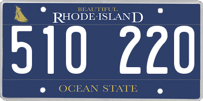 RI license plate 510220