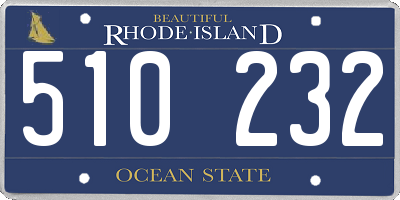 RI license plate 510232