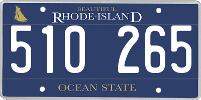 RI license plate 510265