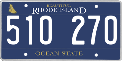 RI license plate 510270