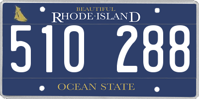RI license plate 510288