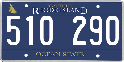 RI license plate 510290