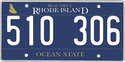 RI license plate 510306