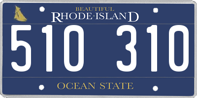RI license plate 510310