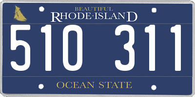 RI license plate 510311