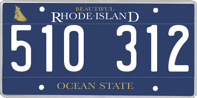 RI license plate 510312