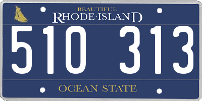 RI license plate 510313
