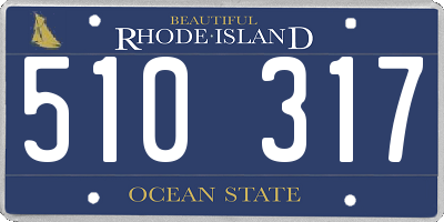 RI license plate 510317