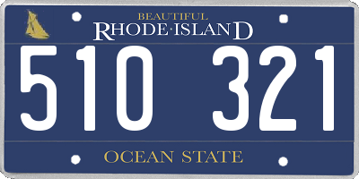 RI license plate 510321