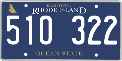 RI license plate 510322