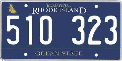 RI license plate 510323