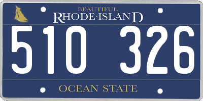 RI license plate 510326