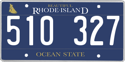 RI license plate 510327